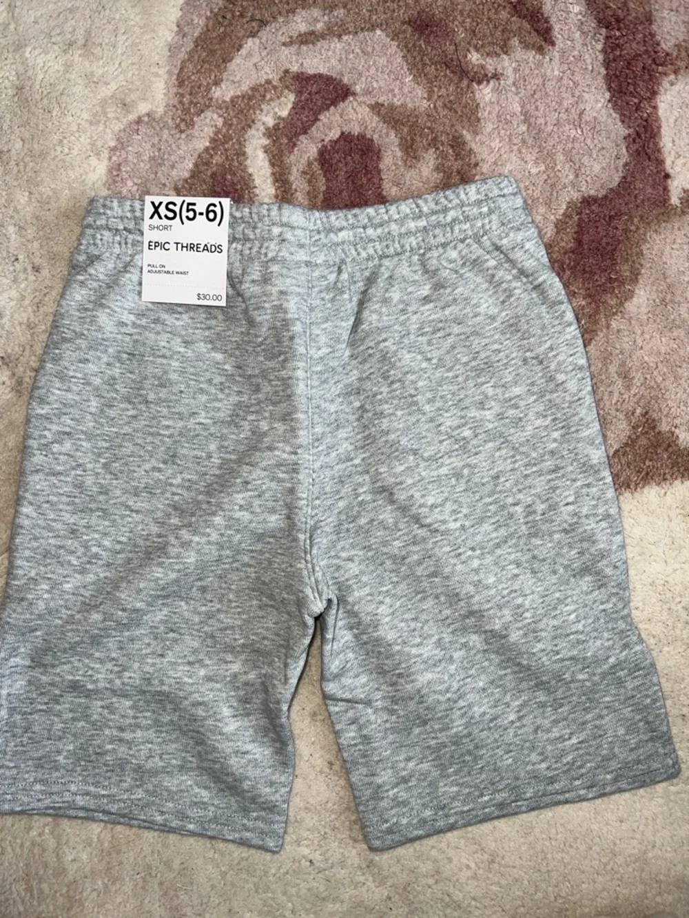 NEW Epic Threads Light Gray Pull On Drawstring Shorts - Picture 5 of 7